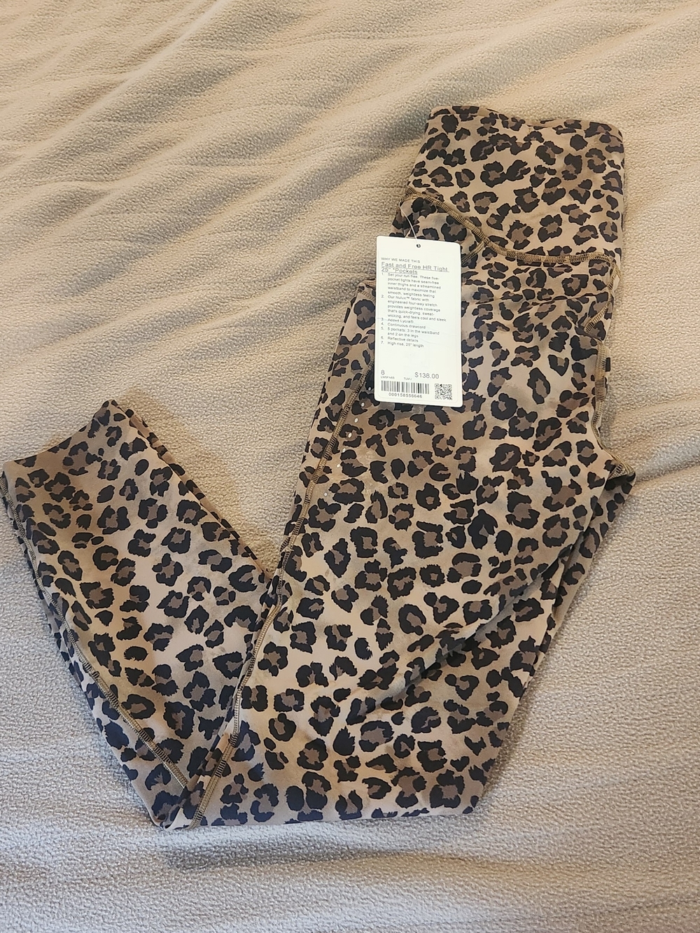 lululemon athletica Leopard Print High-Rise Workout Tights - Tan & Black